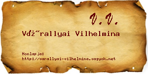 Várallyai Vilhelmina névjegykártya